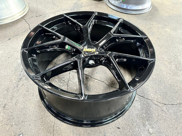 New 19X8.5 ET35 BBS FIR Design Rim (4 wheel) Gloss Black 5X108