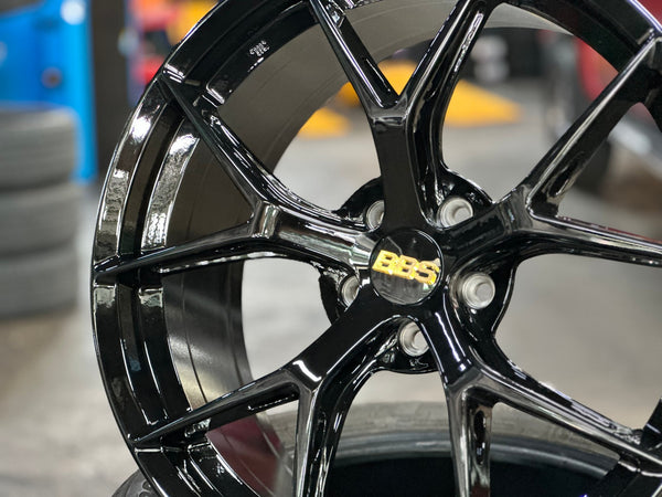 New 19X8.5 ET35 BBS FIR Design Rim (4 wheel) Gloss Black 5X108