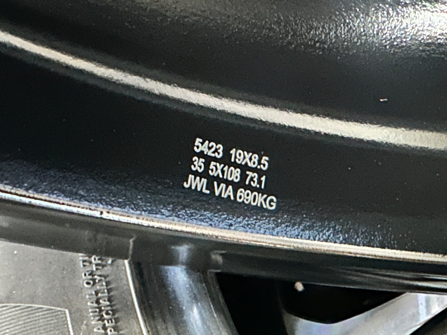 New 19X8.5 ET35 BBS FIR Design Rim (4 wheel) Gloss Black 5X108