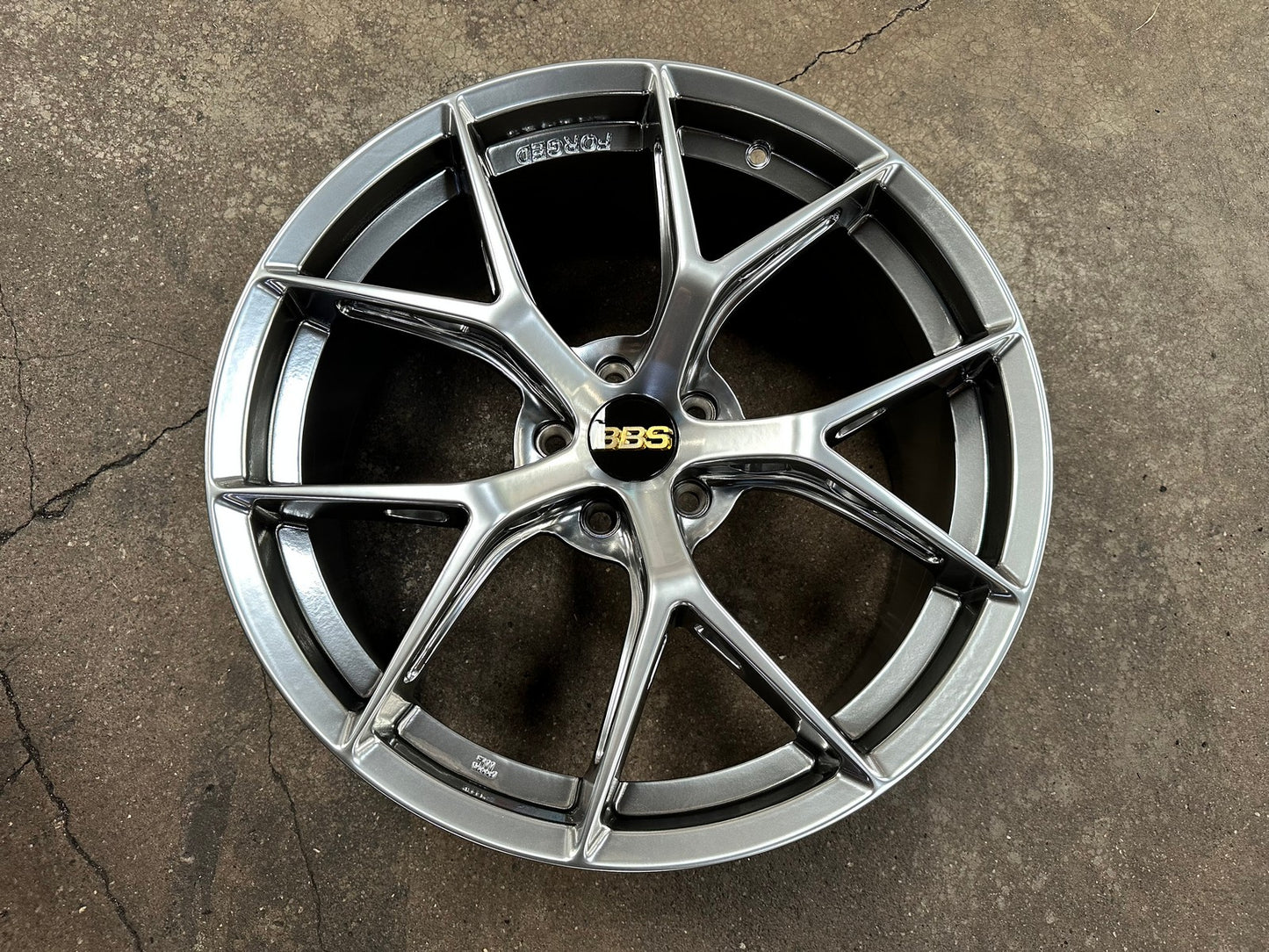 New 19X8.5 ET35 BBS FIR Design Rim (4 wheel) Hyper Black 5X108