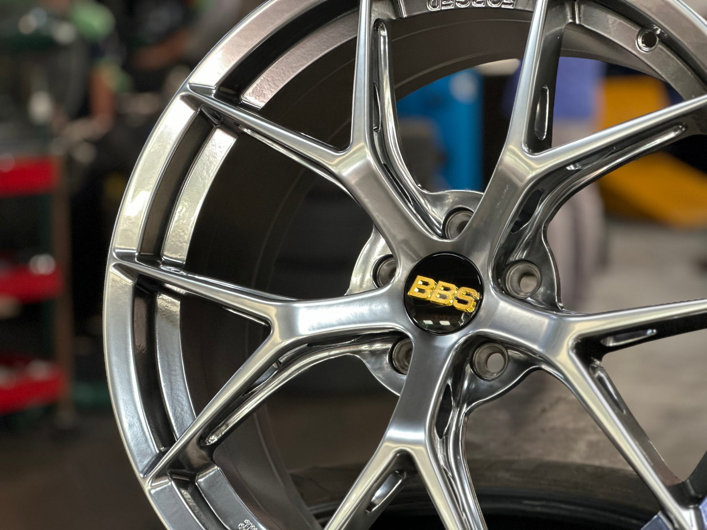 New 19X8.5 ET35 BBS FIR Design Rim (4 wheel) Hyper Black 5X108