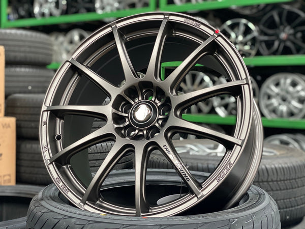 New 18X8 ET45 Enkei SC22 Rim (4 wheel) Matt Gunmetal 5X114.3
