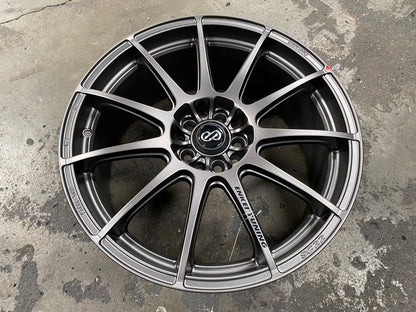 New 18X8 ET45 Enkei SC22 Rim (4 wheel) Matt Gunmetal 5X114.3