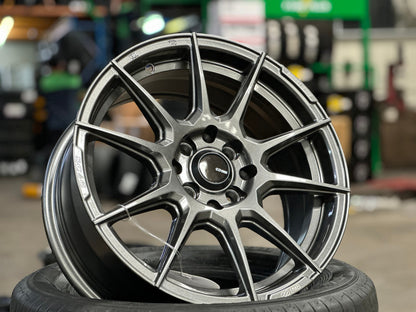 New 16X7 ET40 Enkei SC46 Rim (4 wheel) Gloss Gunmetal 4X100