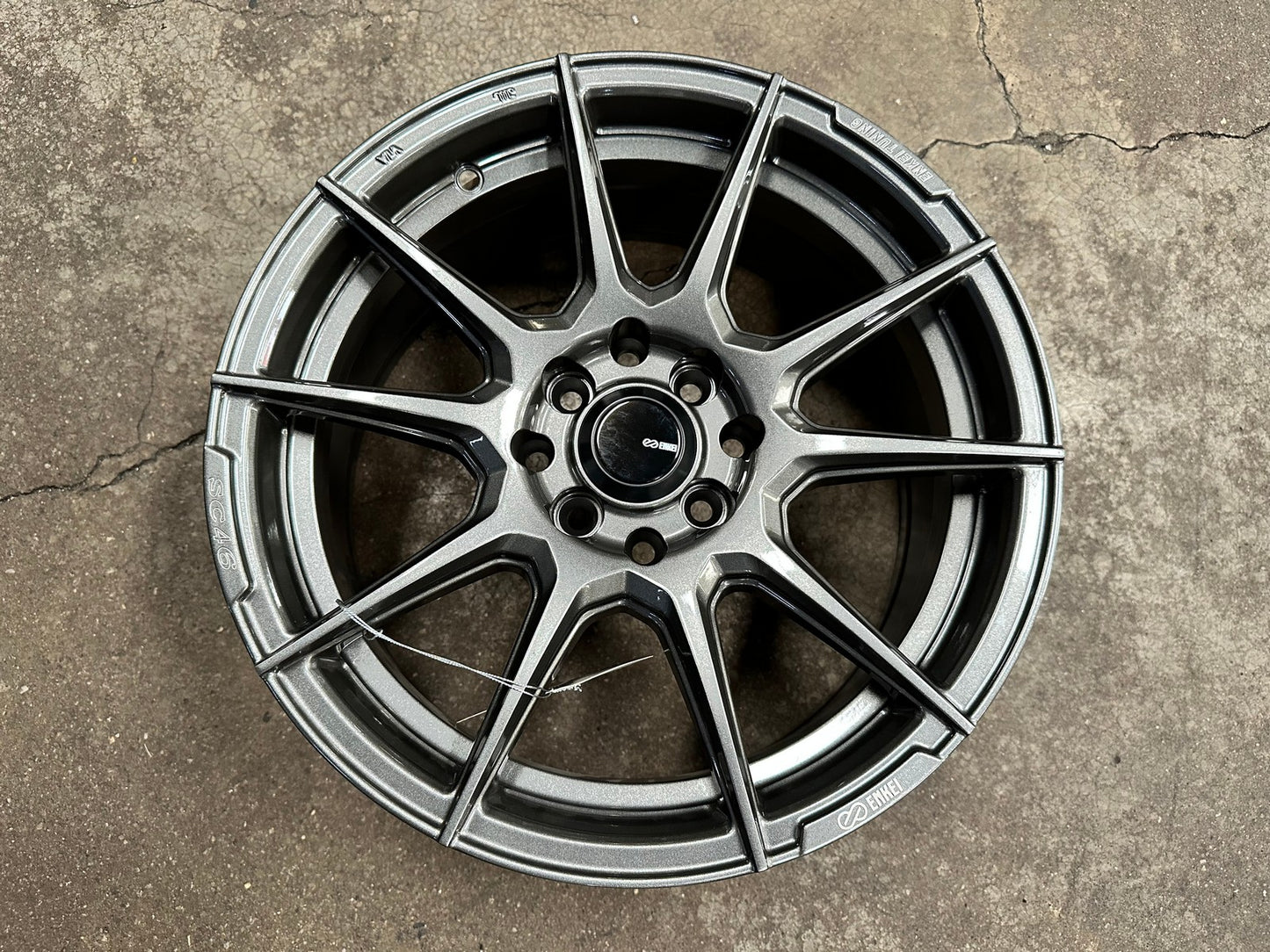 New 16X7 ET40 Enkei SC46 Rim (4 wheel) Gloss Gunmetal 4X114.3