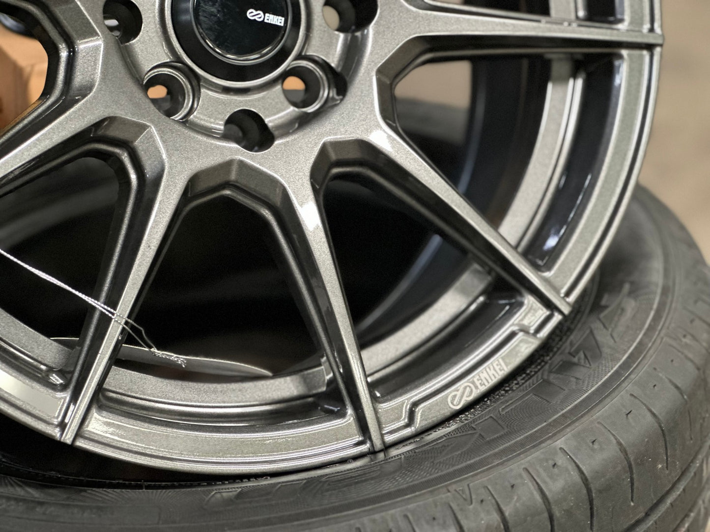 New 16X7 ET40 Enkei SC46 Rim (4 wheel) Gloss Gunmetal 4X100