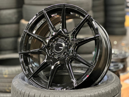 New 16X7 ET40 Enkei SC46 Rim (4 wheel) Gloss Black 4X100