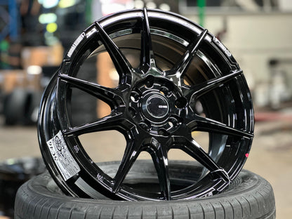 New 16X7 ET40 Enkei SC46 Rim (4 wheel) Gloss Black 4X100