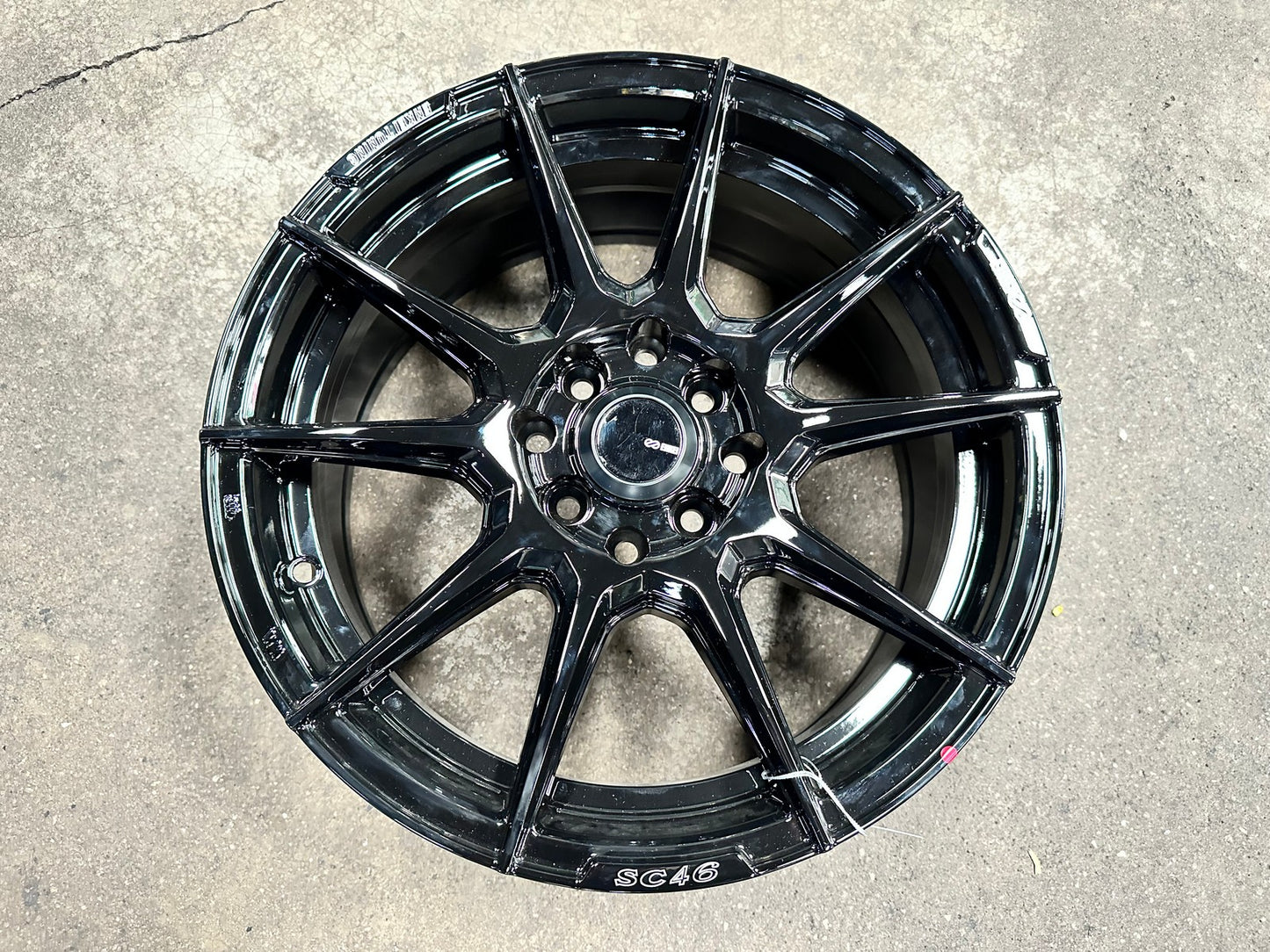 New 16X7 ET40 Enkei SC46 Rim (4 wheel) Gloss Black 4X100