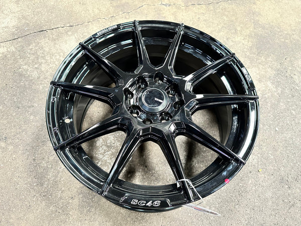New 16X7 ET40 Enkei SC46 Rim (4 wheel) Gloss Black 4X100