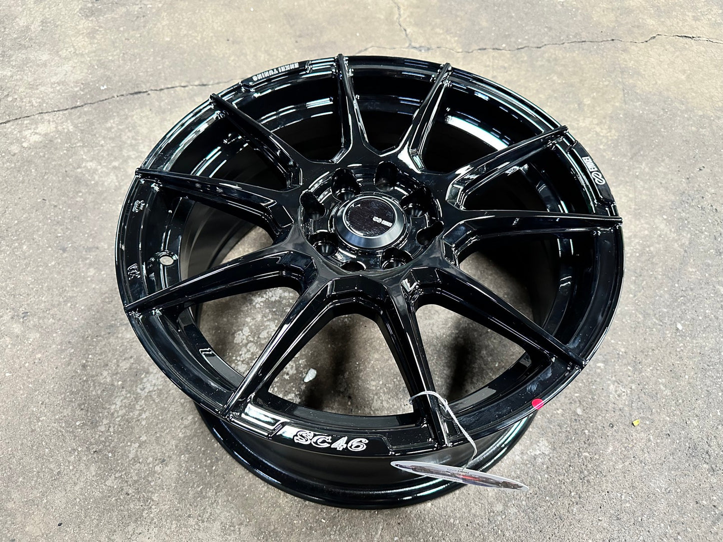 New 16X7 ET40 Enkei SC46 Rim (4 wheel) Gloss Black 4X114.3