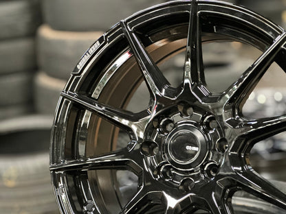 New 16X7 ET40 Enkei SC46 Rim (4 wheel) Gloss Black 4X100