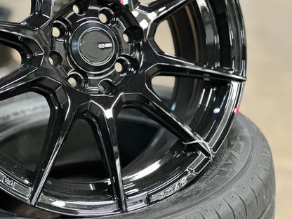 New 16X7 ET40 Enkei SC46 Rim (4 wheel) Gloss Black 4X114.3