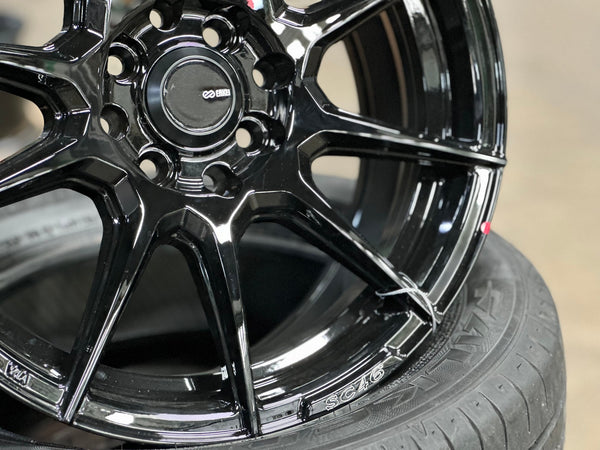 New 16X7 ET40 Enkei SC46 Rim (4 wheel) Gloss Black 4X114.3