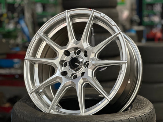 New 16X7 ET40 Enkei SC46 Rim (4 wheel) Gloss Silver 4X114.3