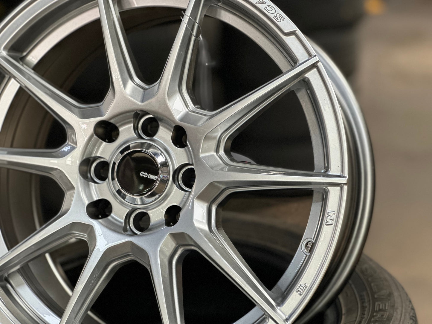 New 16X7 ET40 Enkei SC46 Rim (4 wheel) Gloss Silver 4X100