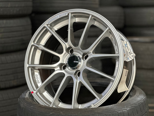 New 15X7 ET38 Enkei SC48 Rim (4 wheel) Gloss Silver 4X100