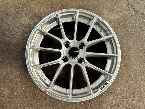 New 15X7 ET38 Enkei SC48 Rim (4 wheel) Gloss Silver 4X100