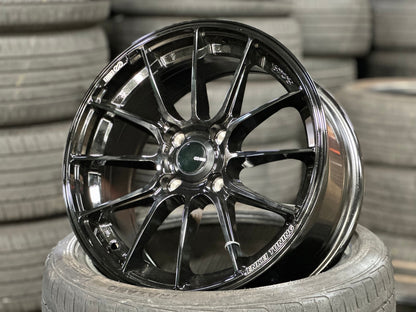 New 15X7 ET38 Enkei SC48 Rim (4 wheel) Gloss Black 4X100