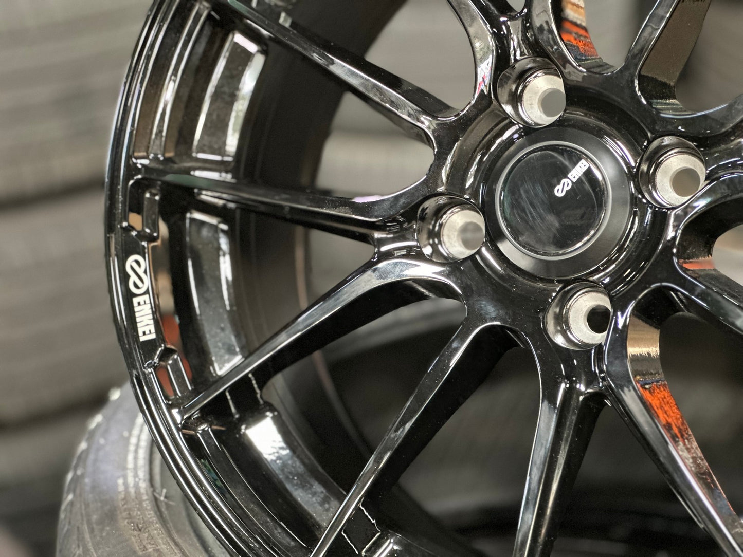 New 15X7 ET38 Enkei SC48 Rim (4 wheel) Gloss Black 4X100