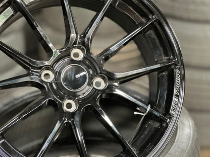 New 15X7 ET38 Enkei SC48 Rim (4 wheel) Gloss Black 4X100
