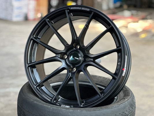 New 17X7.5 ET20 Enkei SC48 Rim (4 wheel) Matt Black 4X108