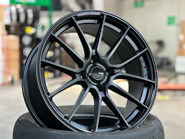 New 17X7.5 ET20 Enkei SC48 Rim (4 wheel) Matt Black 4X108