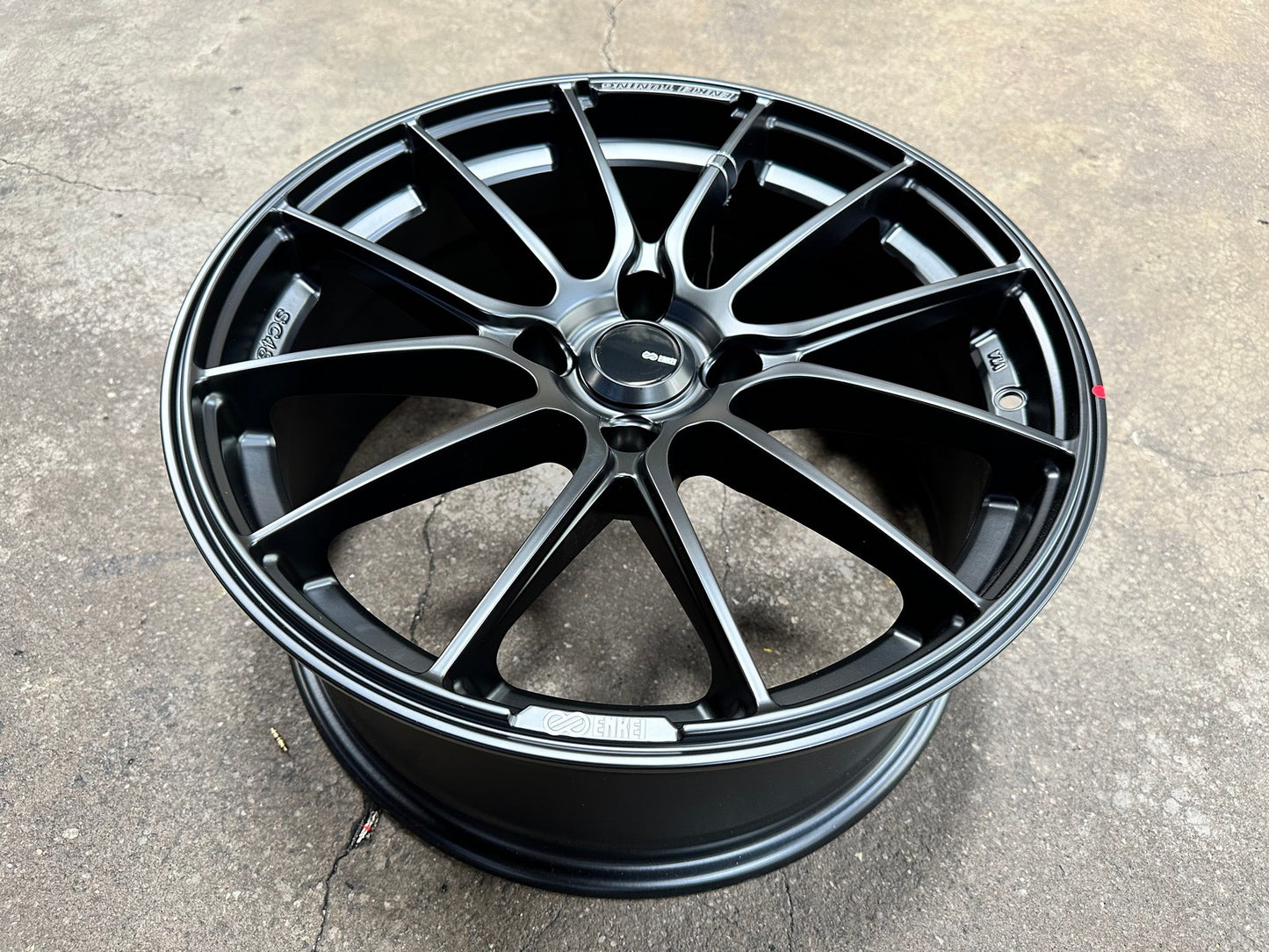 New 17X7.5 ET20 Enkei SC48 Rim (4 wheel) Matt Black 4X108