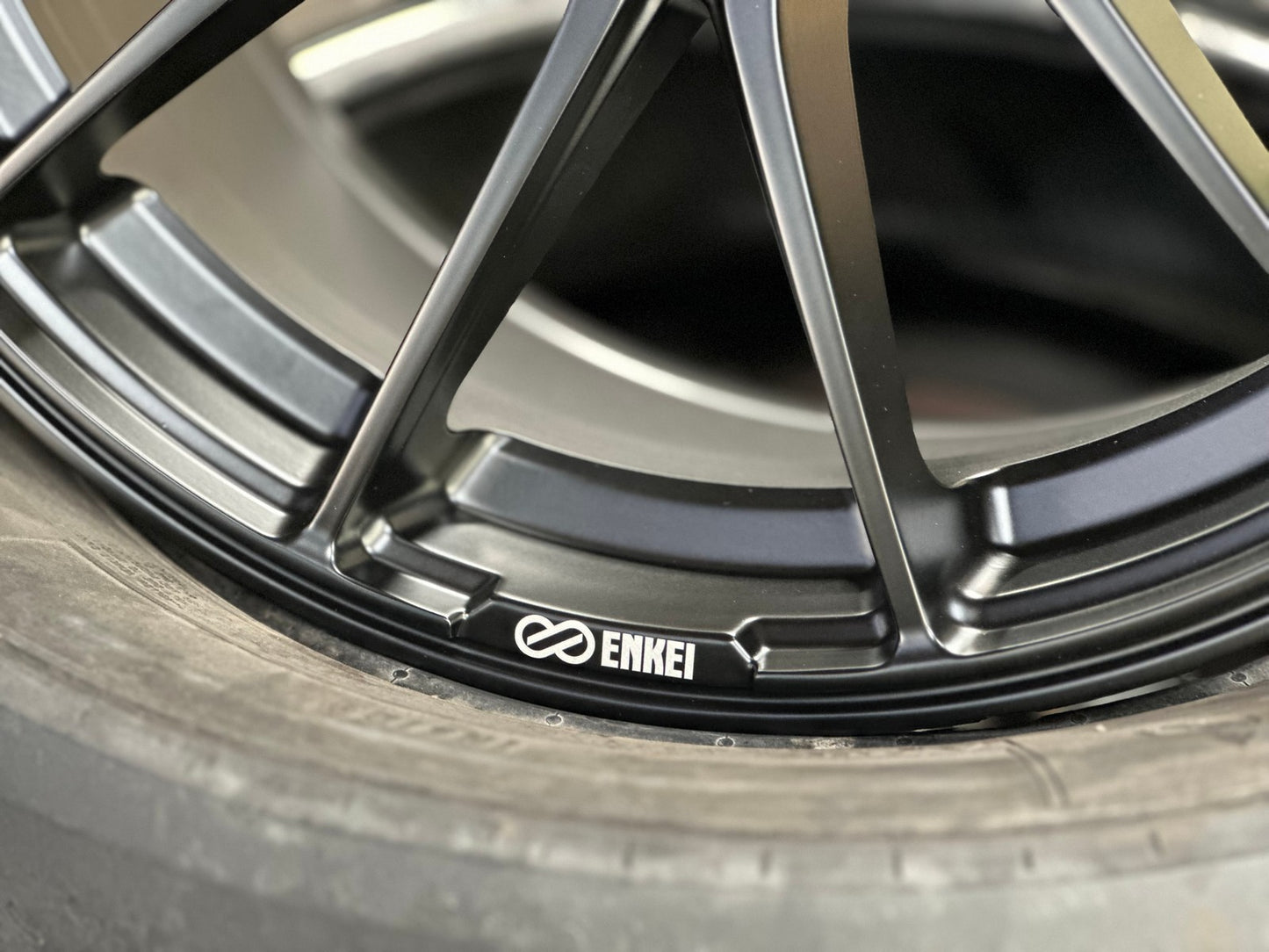 New 17X7.5 ET20 Enkei SC48 Rim (4 wheel) Matt Black 4X108