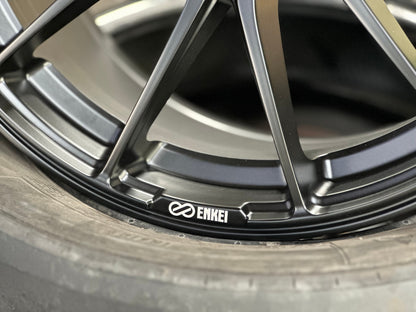 New 17X7.5 ET20 Enkei SC48 Rim (4 wheel) Matt Black 4X108
