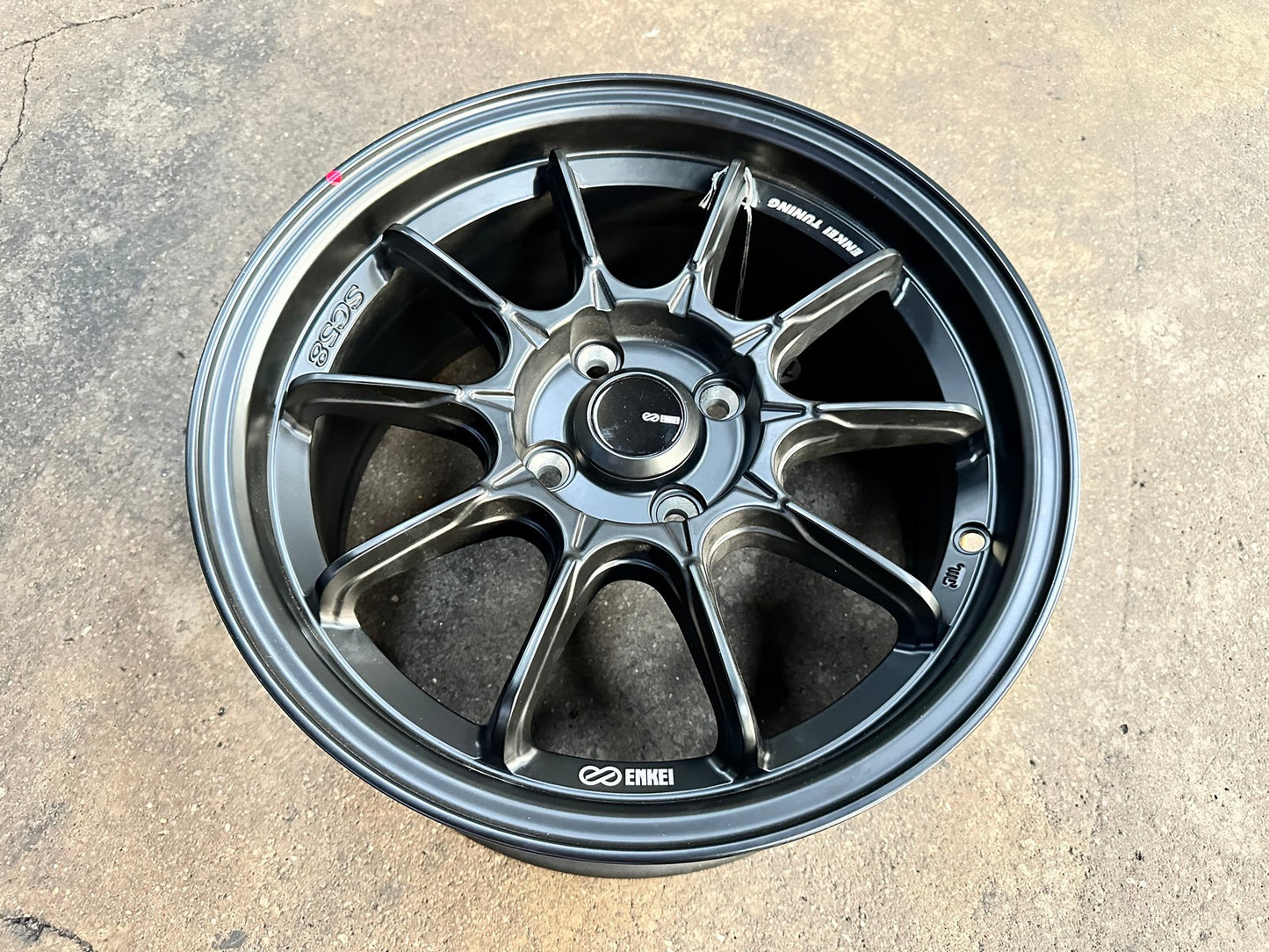 New 15X7 ET35 Enkei SC58 Rim (4 wheel) Matt Black 4X100