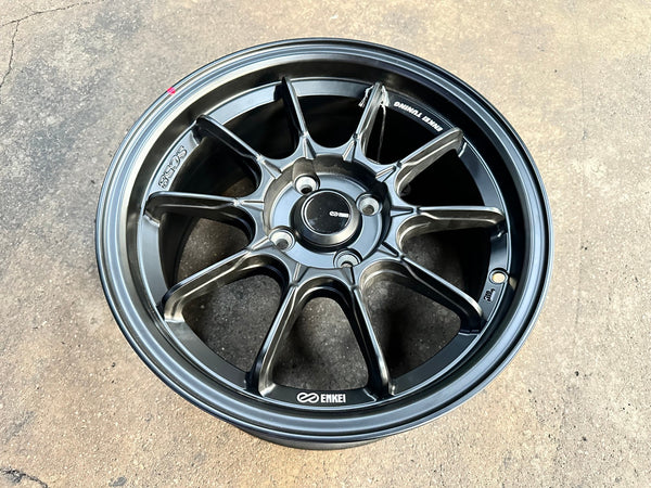New 15X7 ET35 Enkei SC58 Rim (4 wheel) Matt Black 4X100