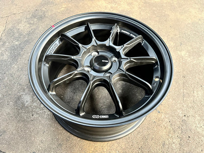 New 15X7 ET35 Enkei SC58 Rim (4 wheel) Matt Black 4X100