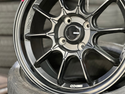 New 15X7 ET35 Enkei SC58 Rim (4 wheel) Matt Black 4X100