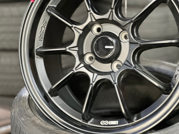 New 15X7 ET35 Enkei SC58 Rim (4 wheel) Matt Black 4X100