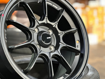 New 15X7 ET35 Enkei SC58 Rim (4 wheel) Matt Black 4X100