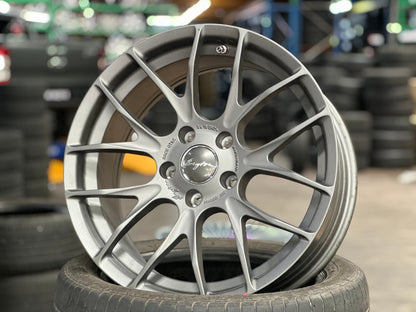 New 18X8 ET34 Breyton GTSR Rim (4 wheel) Matt Gunmetal 5X120