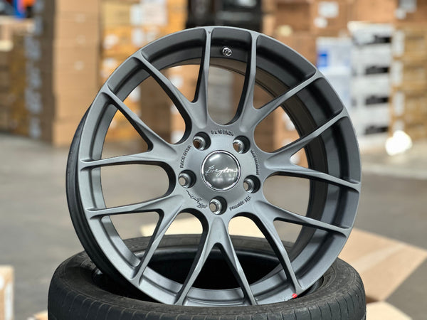 New 18X8 ET34 Breyton GTSR Rim (4 wheel) Matt Gunmetal 5X120
