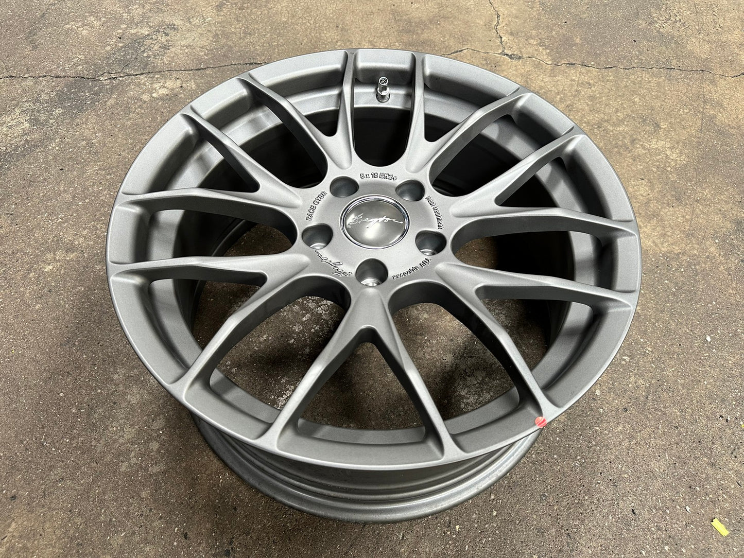 New 18X8 ET34 Breyton GTSR Rim (4 wheel) Matt Gunmetal 5X120