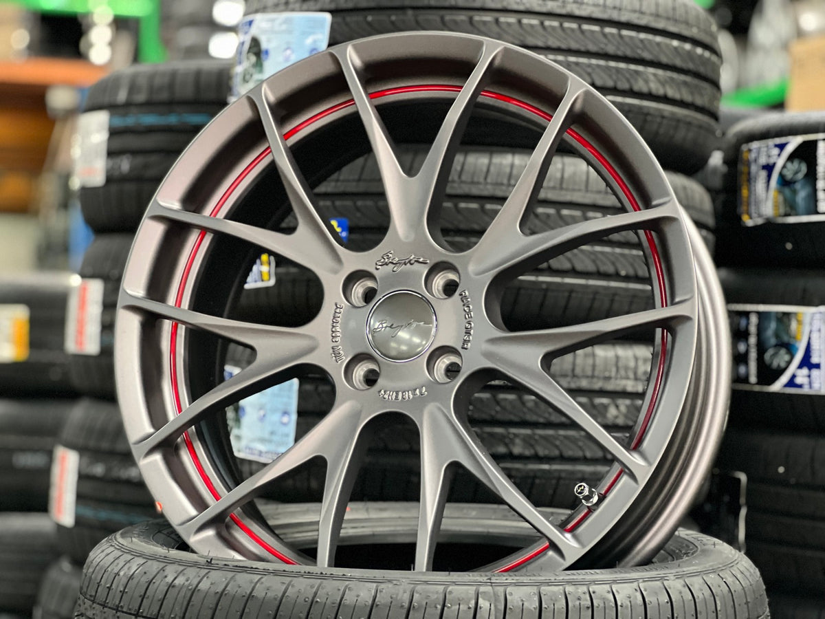 New 17X7 ET40 Breyton GTSR Rim (4 wheel) Matt Gunmetal 4X100