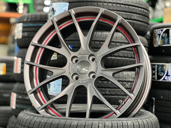 New 17X7 ET40 Breyton GTSR Rim (4 wheel) Matt Gunmetal 4X100