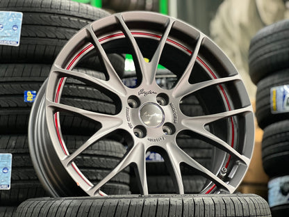 New 17X7 ET40 Breyton GTSR Rim (4 wheel) Matt Gunmetal 4X100