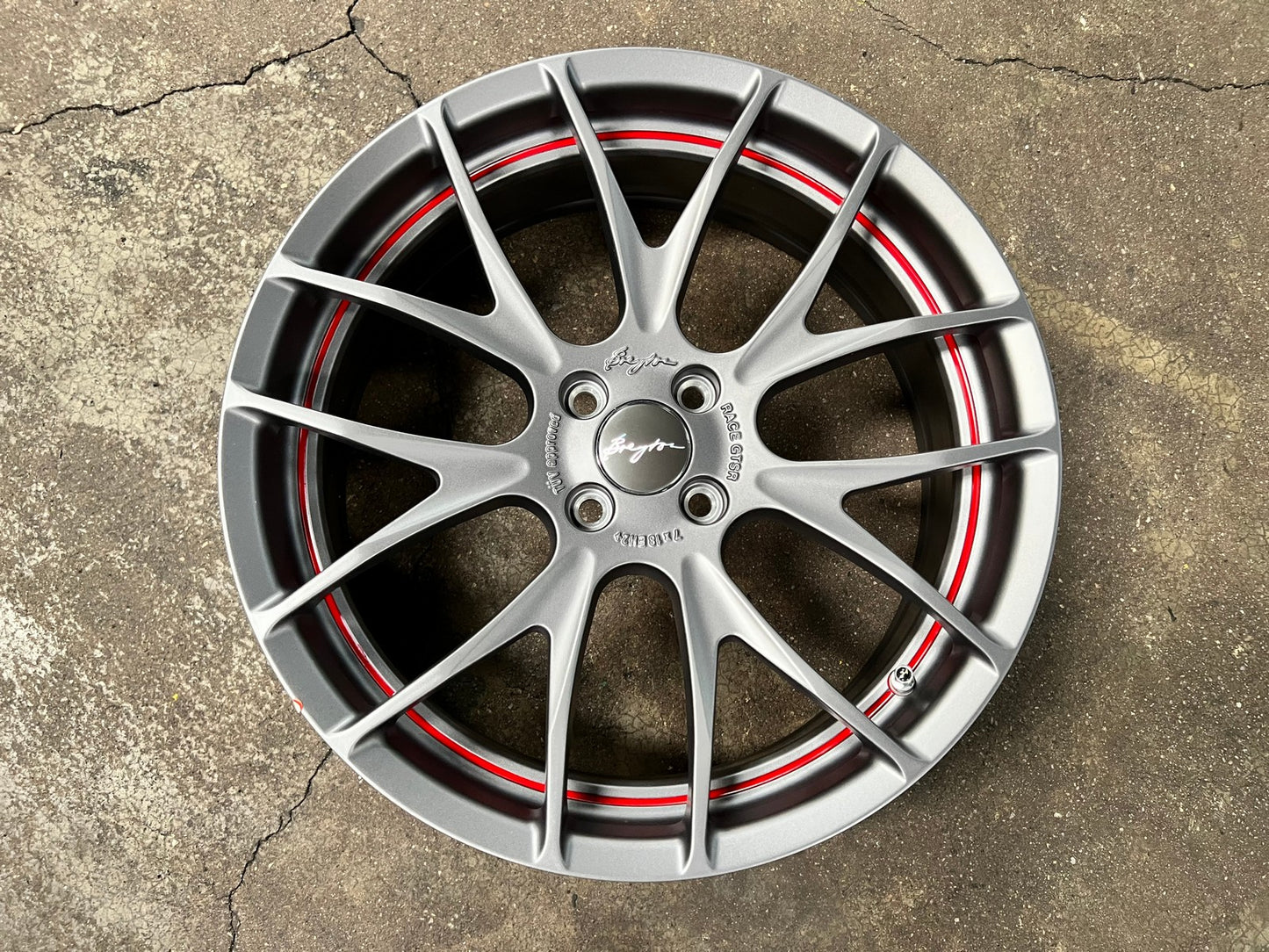 New 17X7 ET40 Breyton GTSR Rim (4 wheel) Matt Gunmetal 4X100