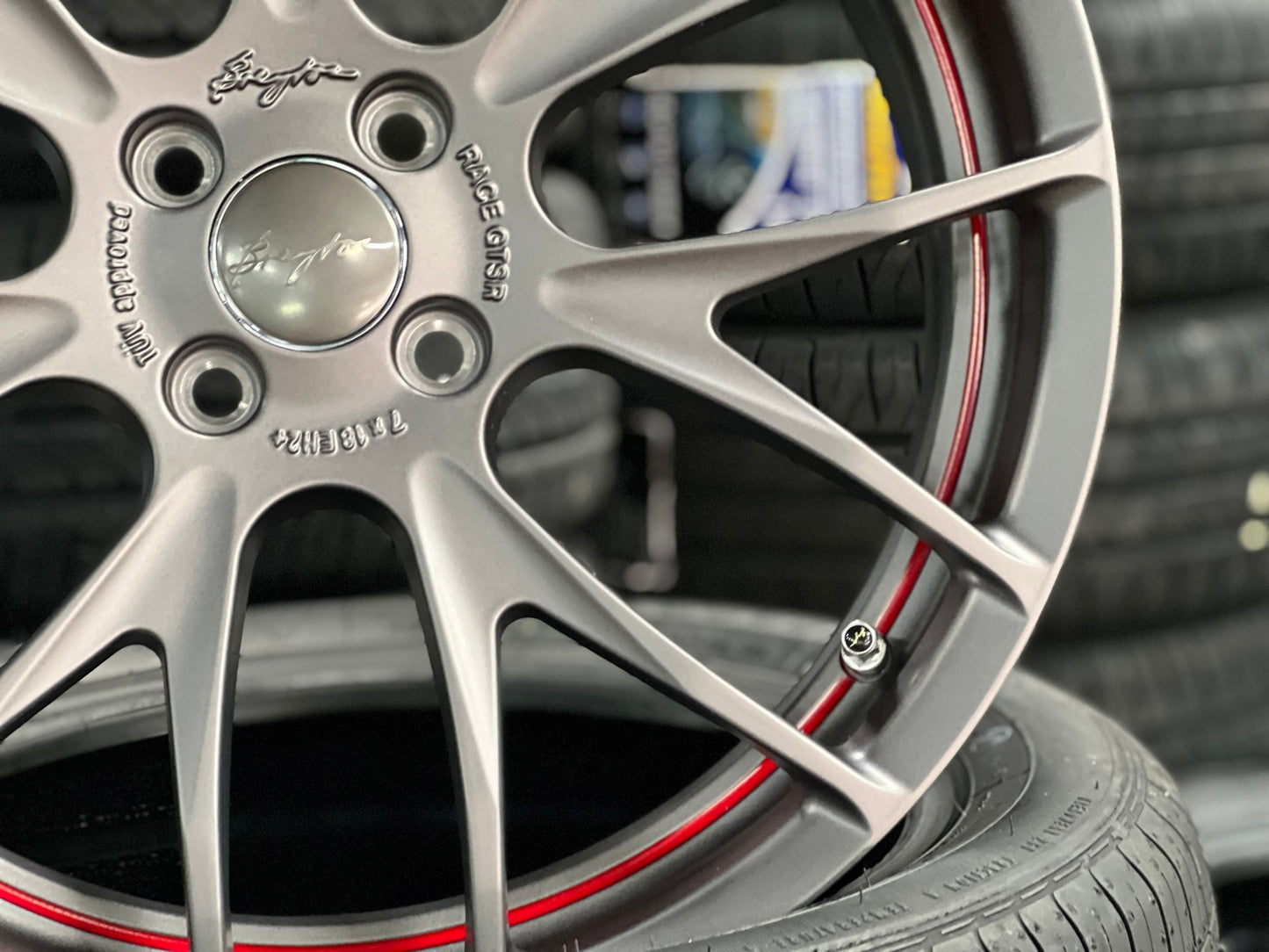 New 17X7 ET40 Breyton GTSR Rim (4 wheel) Matt Gunmetal 4X100