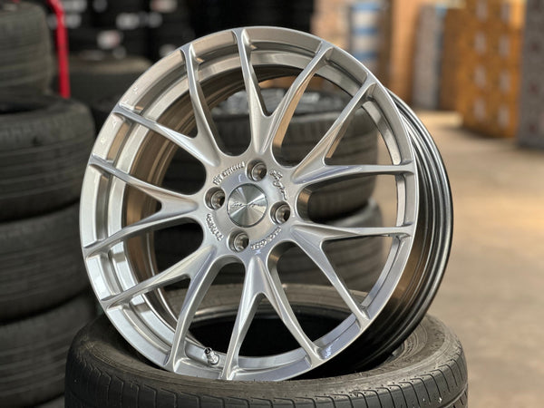 New 18X7 ET40 Breyton GTSR Rim (4 wheel) Gloss Silver 4X100