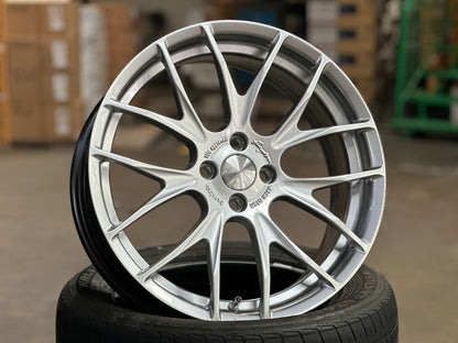 New 18X7 ET40 Breyton GTSR Rim (4 wheel) Gloss Silver 4X100
