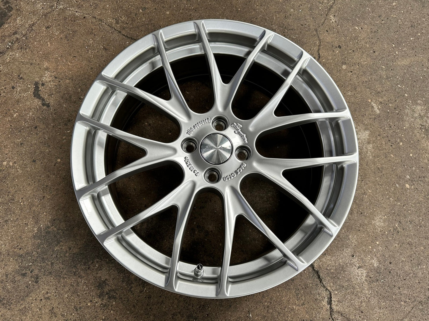 New 18X7 ET40 Breyton GTSR Rim (4 wheel) Gloss Silver 4X100