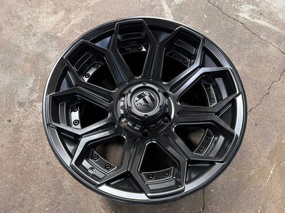 New 18X9 ET-12 Fuel Siege Rim (4 wheel) Matt Black 6X139.7