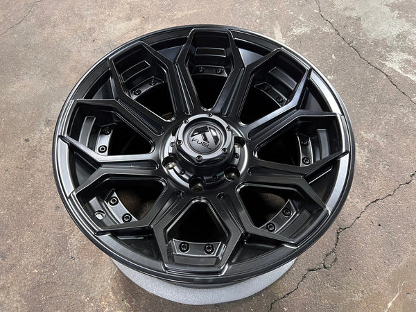 New 18X9 ET-12 Fuel Siege Rim (4 wheel) Matt Black 6X139.7