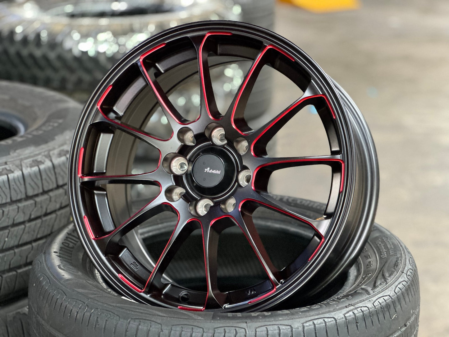 New 15X6.5 ET40 Advanti Parallex Rim (4 wheel) Black 4X100